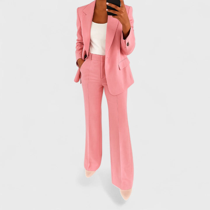 Women's Matching Blazer and Pants Set, Stretch Fabric, Wrinkle-Resistant Two-Piece 5