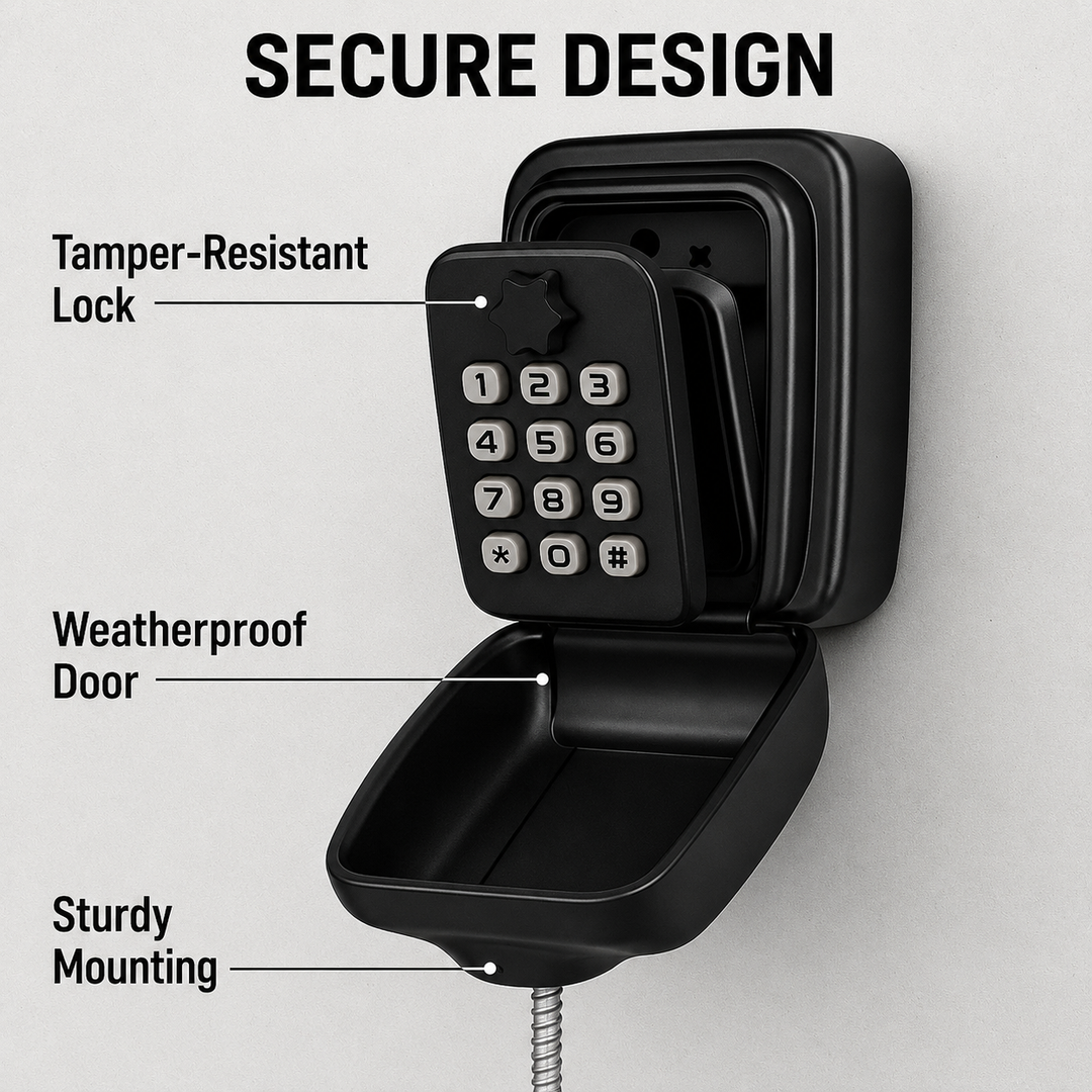 Key Safe with Code | Weatherproof Metal | Adjustable Combination Lock 10