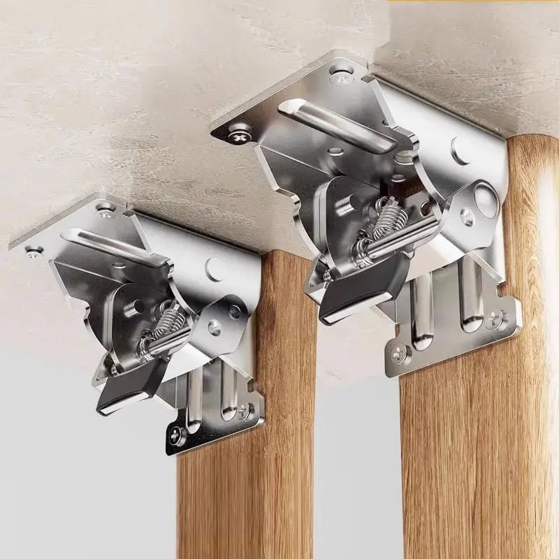 Folding Table Leg Brackets 90° Auto-Lock – Set of 2, Holds 225 kg 1