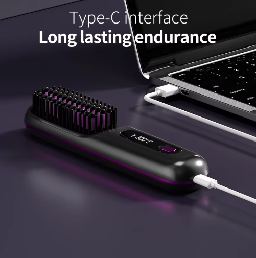 Cordless Heated Styling Brush for Short Hair, Bangs and Nape 6