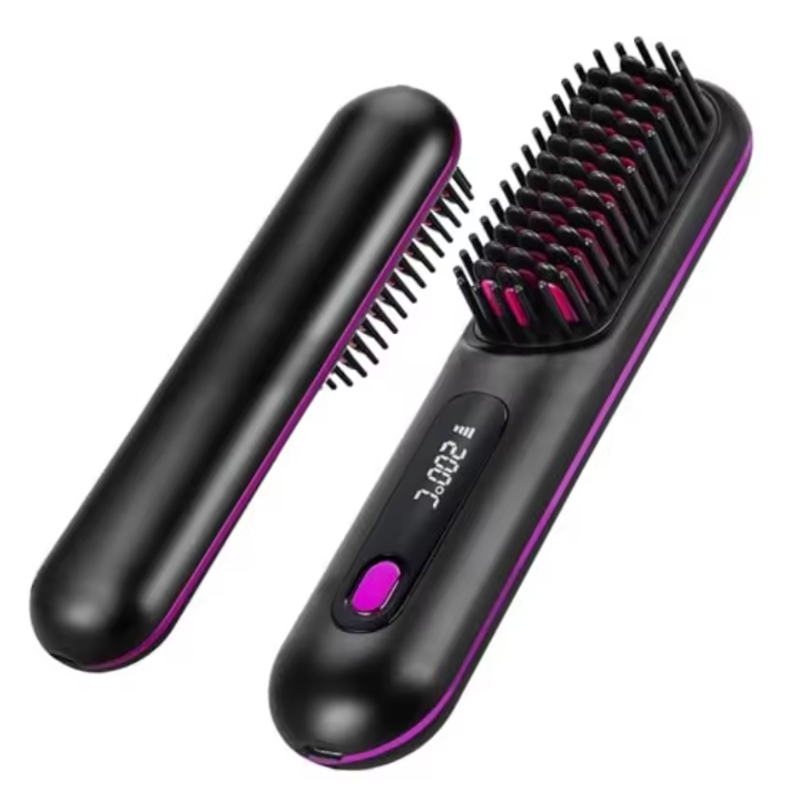 Cordless Heated Styling Brush for Short Hair, Bangs and Nape 1