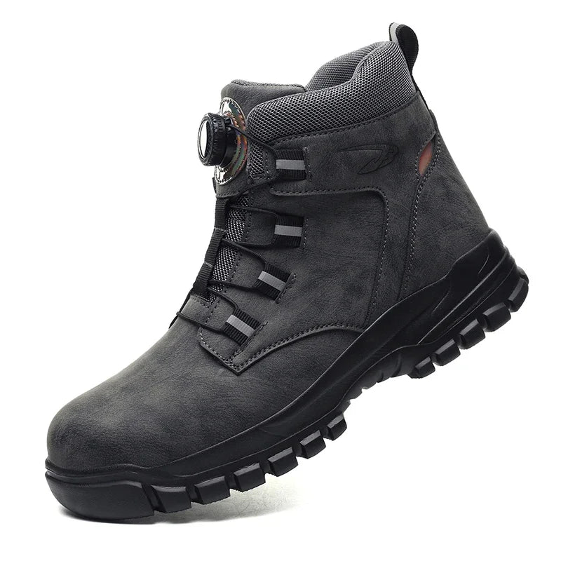 Waterproof Work Boots with Twist Closure and Steel Toe, Women and Men 7