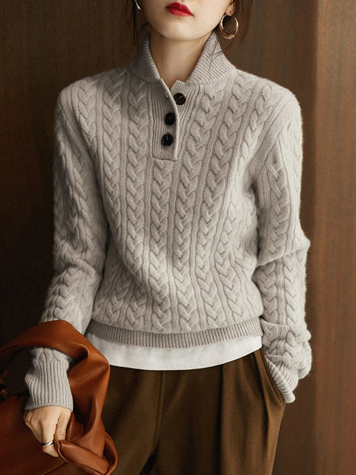 Arden Button-Up Cashmere Sweater 14