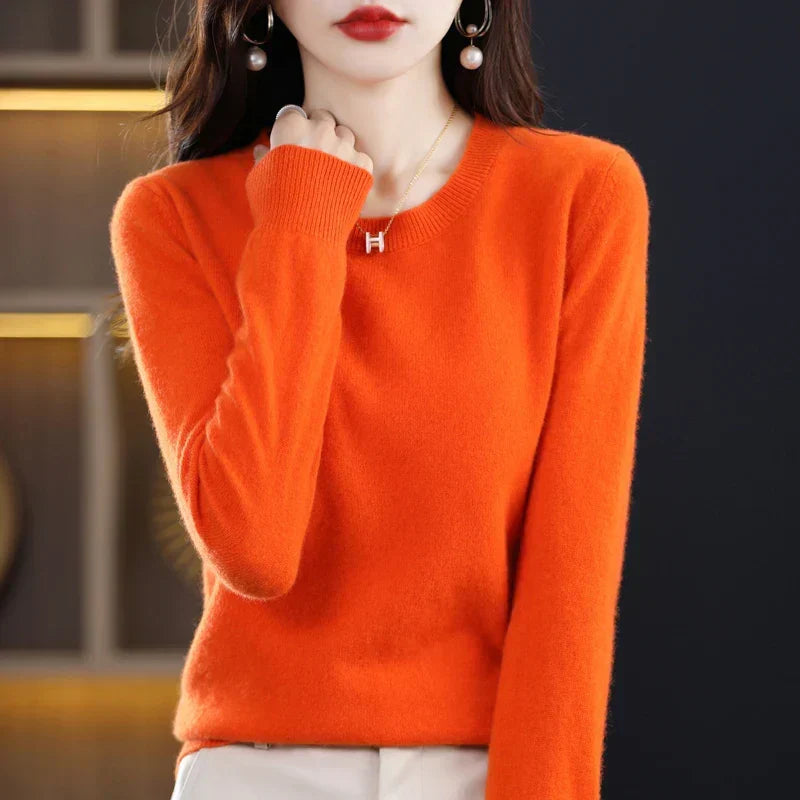 Women's Pure Cashmere Sweater for Fall and Winter 14