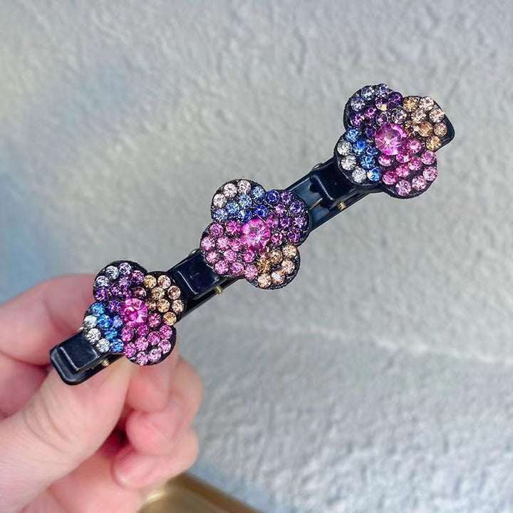 Braided Hair Clips with Sparkling Rhinestones, Set of 2 for All Hair Types 5