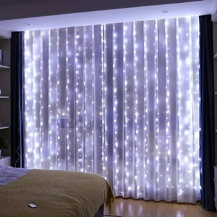 USB LED Curtain String Lights with Remote Control 7