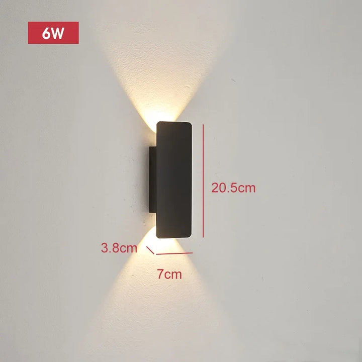 Noir Weatherproof LED Outdoor Wall Light, Aluminum, 18W 10