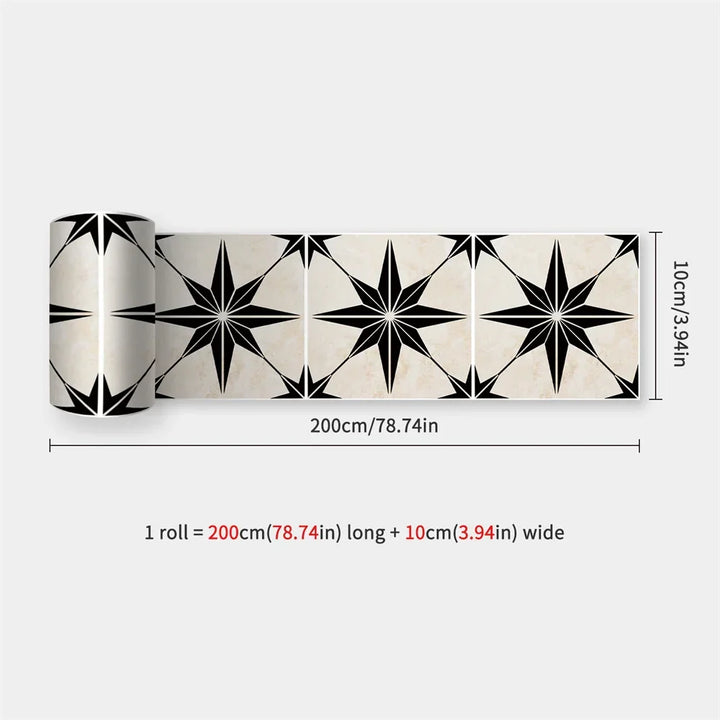 Waterproof Mosaic Peel and Stick Wall Stickers, 10 x 200 cm Strip 37