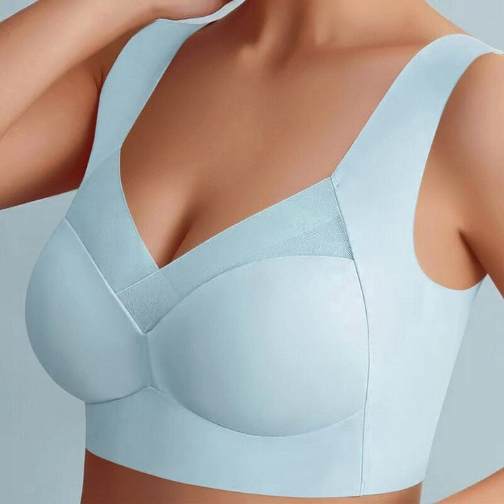Seamless Wireless Support Bra with Wide Straps 3