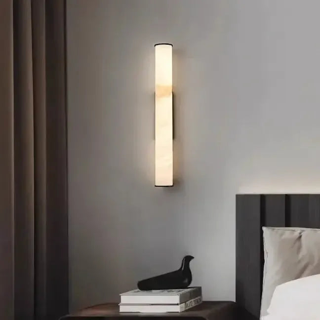 Spanish Marble Copper-Tone Wall Sconce, Modern Minimalist LED Wall Light 14