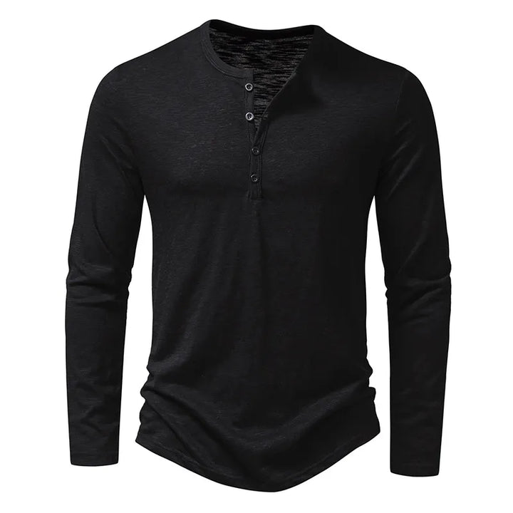 Classic Men's Henley Shirt, Soft 100% Cotton, Slim Fit 16