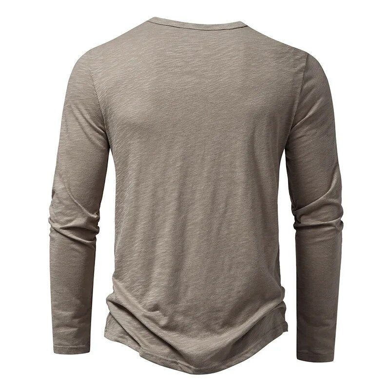 Classic Men's Henley Shirt, Soft 100% Cotton, Slim Fit 3
