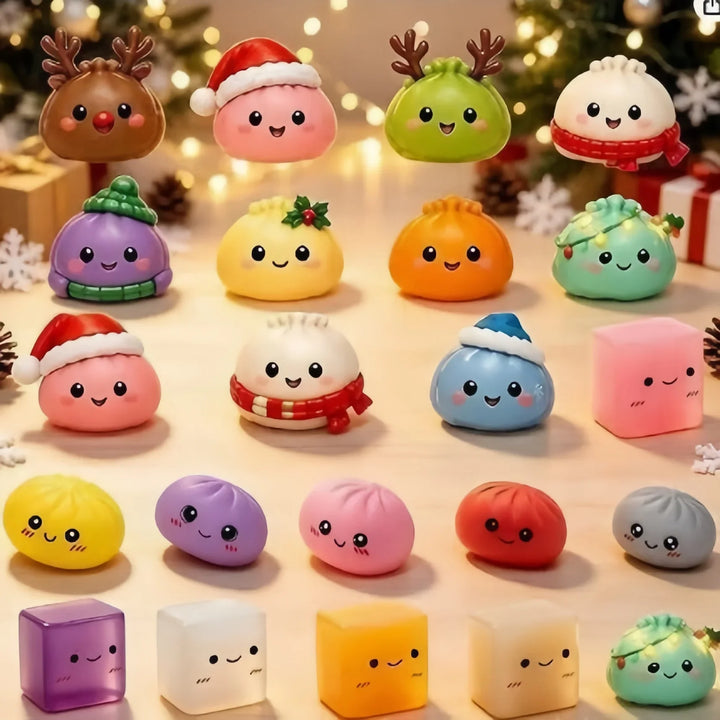 Christmas Squishy Dumpling Advent Calendar with 24 Surprise Toys 2