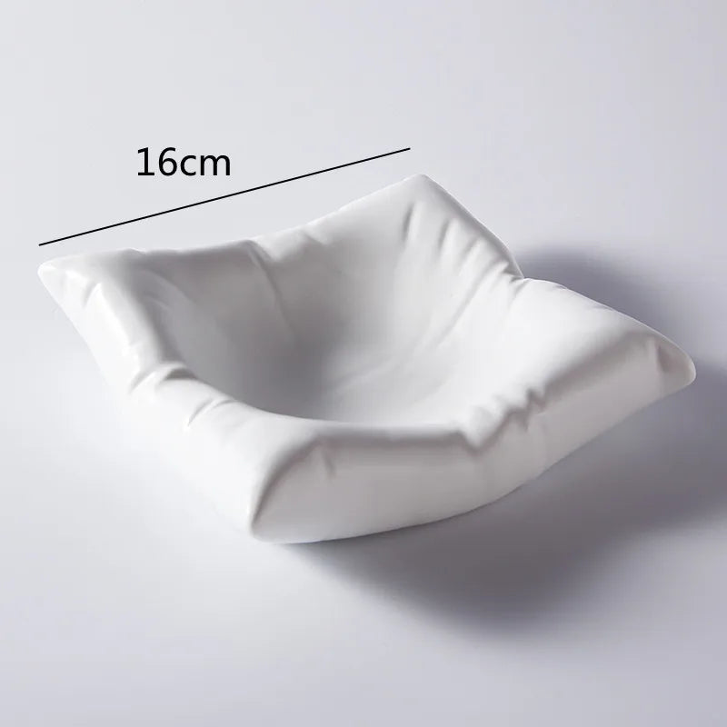 Cloud-Shaped Porcelain Serving Bowl - Translucent Ceramic Dinnerware 5