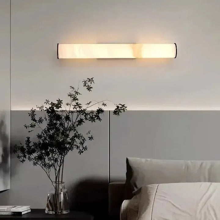 Spanish Marble Copper-Tone Wall Sconce, Modern Minimalist LED Wall Light 16