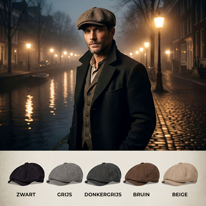 Vintage Flat Cap - Classic Newsboy Hat in Retro Style 1