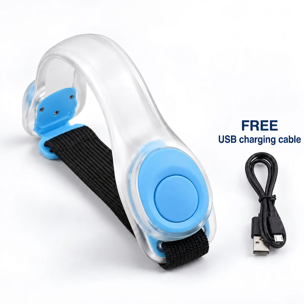 Rechargeable LED Light-Up Sports Armband for Night Running and Cycling 10