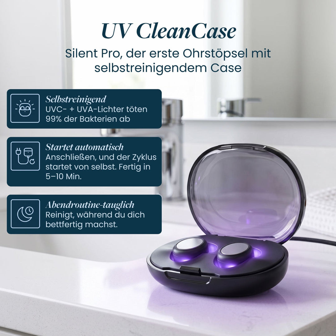 Silent Pro Sleep Earplugs with 4-Layer Noise Reduction and UV Case 12