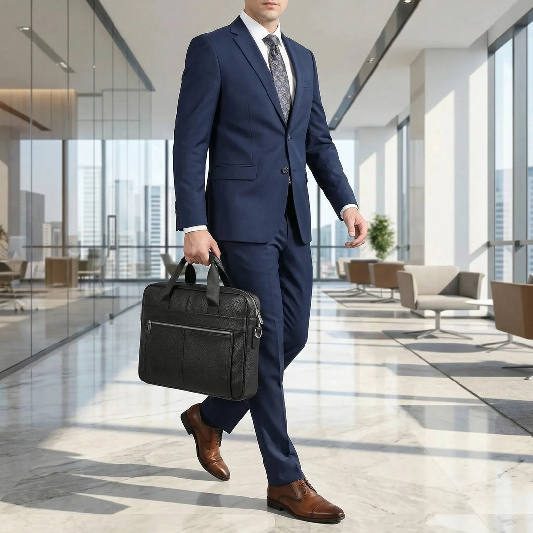 Slim Structured Laptop Briefcase - Vexaro