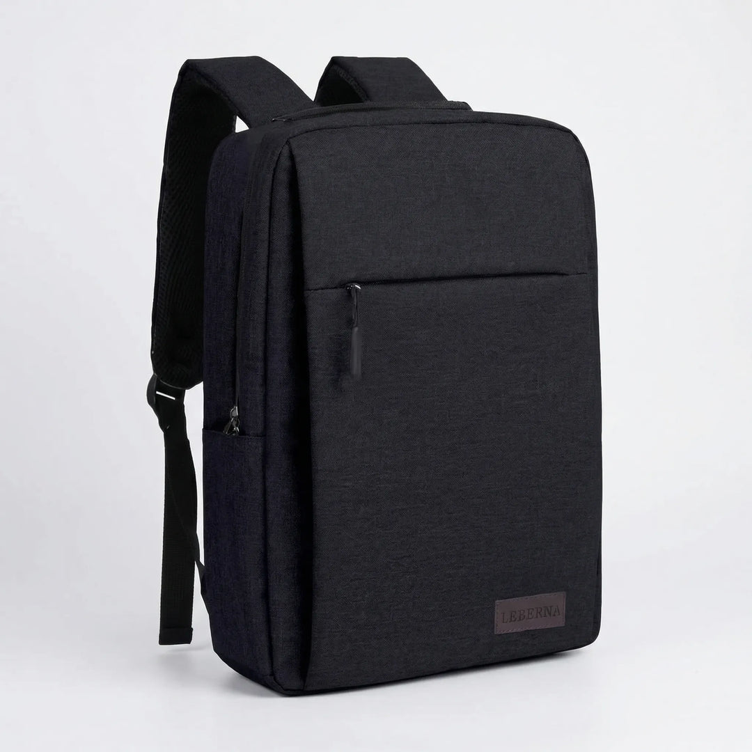 Slim Laptop Backpack - For Men - 15-Inch Device Sleeve - External USB Port - Water-Repellent - Minimalist Design