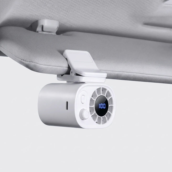Small Clip On Fan With Display - Aerogrip
