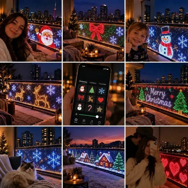 Pixel LED Curtain Lights for Windows and Walls, 400 LEDs, App Control, USB Powered 6