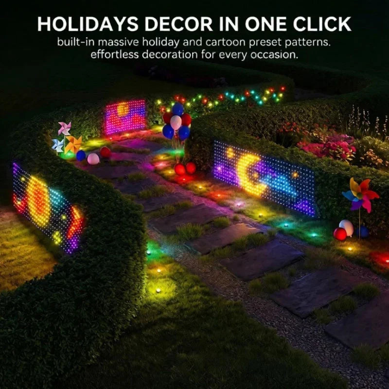 Pixel LED Curtain Lights for Windows and Walls, 400 LEDs, App Control, USB Powered 7