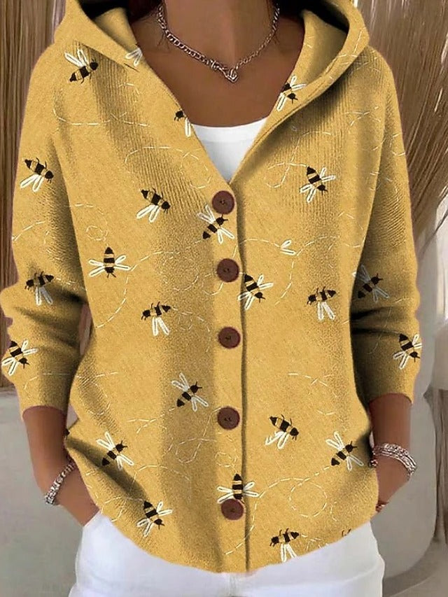 Artistic Printed Oversized Hoodie with Velvety Fleece Lining 2