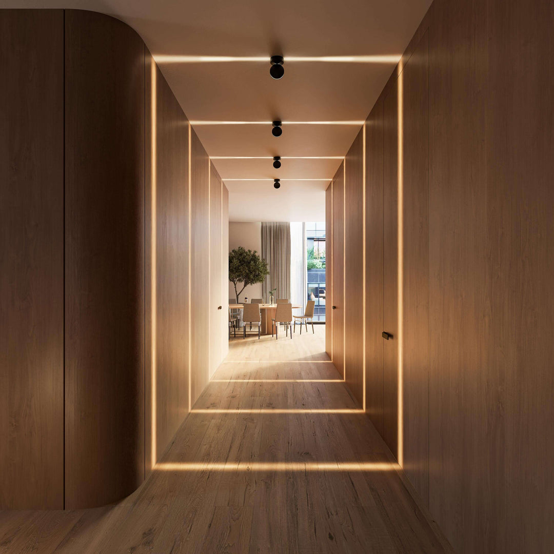 Modern LED Wall Light with 360° Rotating Head and Dual-Beam Square Light Effect 16