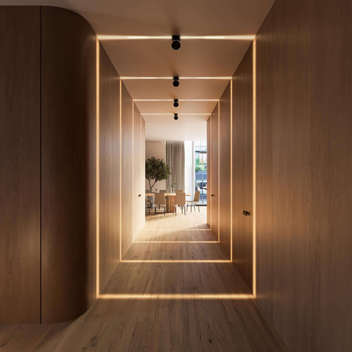 Modern LED Wall Light with 360° Rotating Head and Dual-Beam Square Light Effect 16