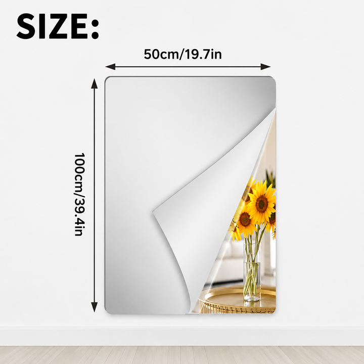 Self-Adhesive Mirror Film | Shatterproof & Trimmable | Crystal Clear 11