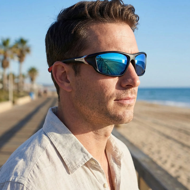 Sporty Wraparound Sunglasses - Optixar