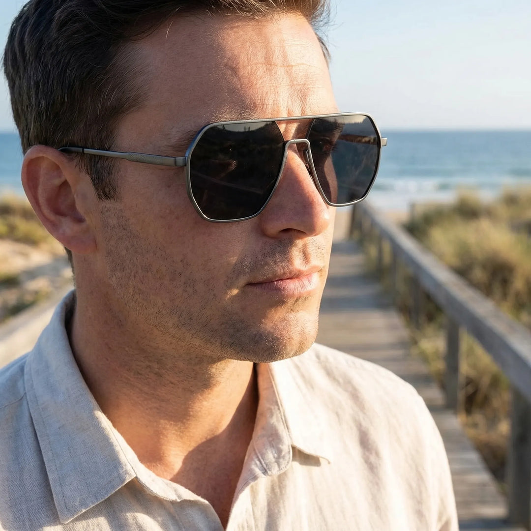 Square Aviator Sunglasses - Avioc