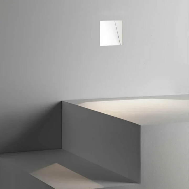 Recessed LED Stair Light, Frameless Stainless Steel Wall Fixture, White 10