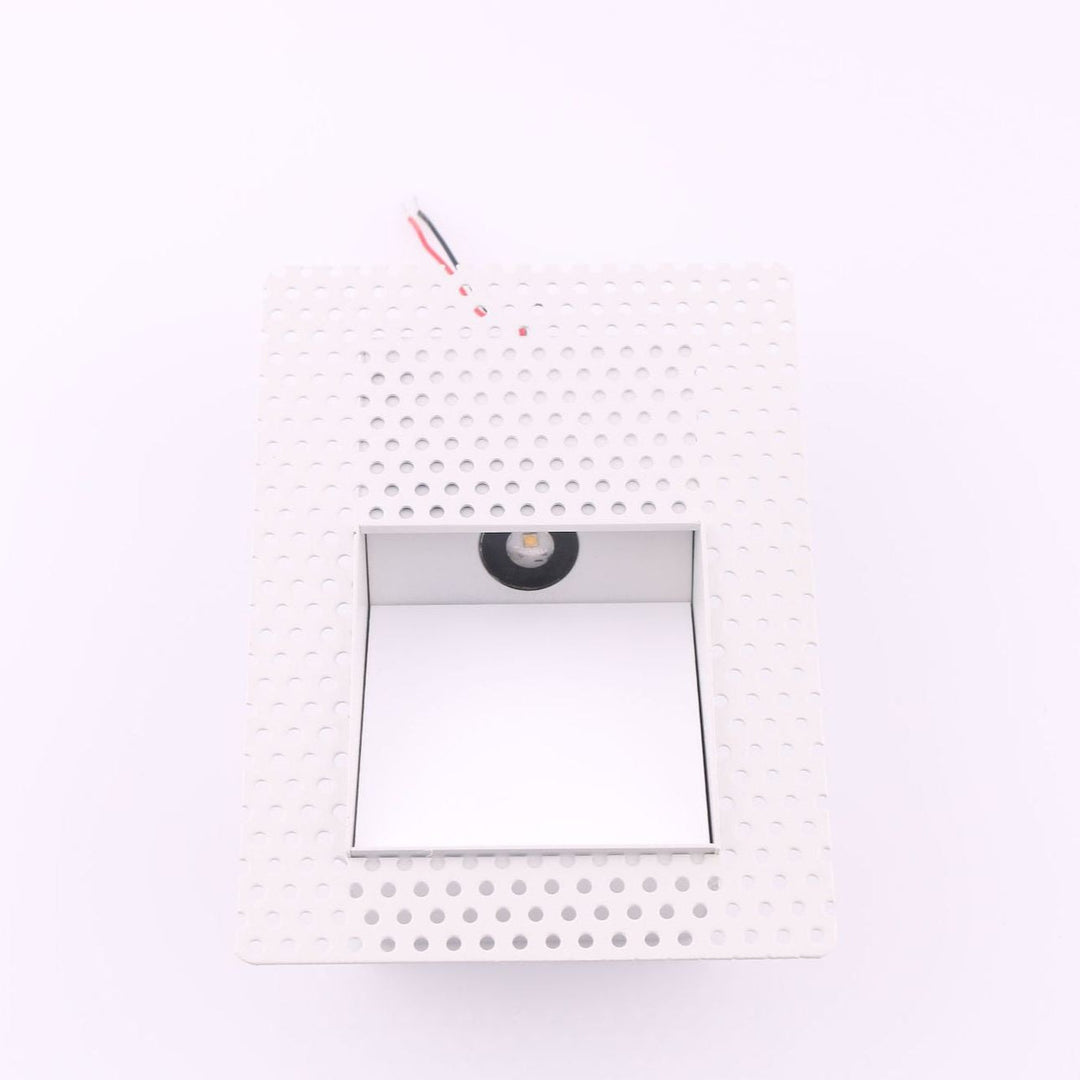 Recessed LED Stair Light, Frameless Stainless Steel Wall Fixture, White 12