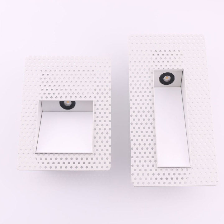 Recessed LED Stair Light, Frameless Stainless Steel Wall Fixture, White 16