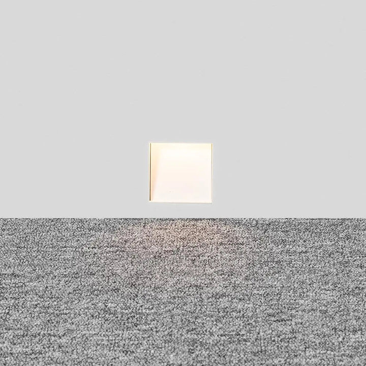 Recessed LED Stair Light, Frameless Stainless Steel Wall Fixture, White 4
