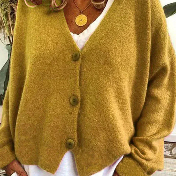 Women's V-Neck Cardigan with Button Front 3