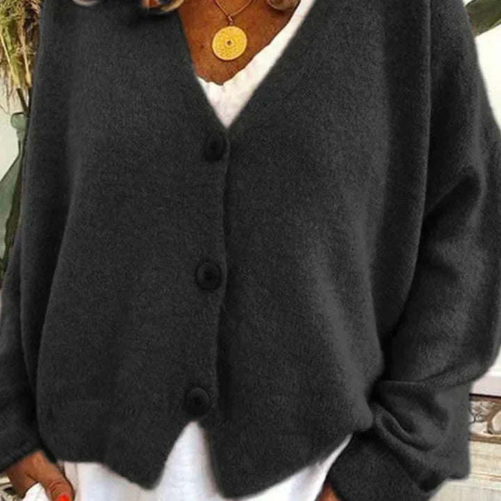 Women's V-Neck Cardigan with Button Front 5