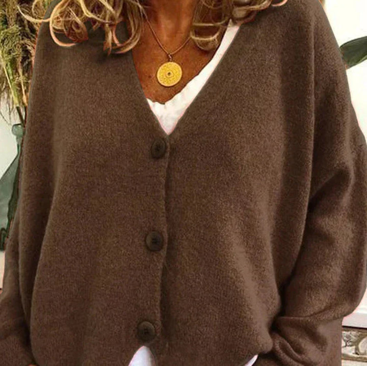 Women's V-Neck Cardigan with Button Front 7