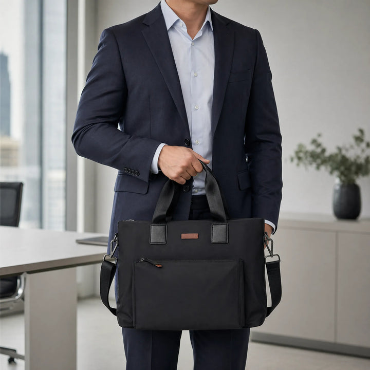 Structured Business Tote Bag - Lomier