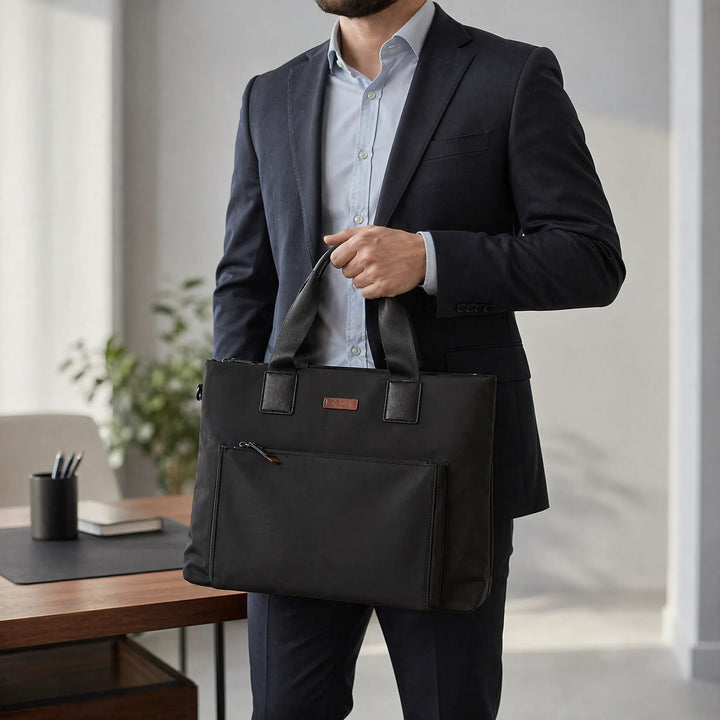 Structured Business Tote Bag - Lomier