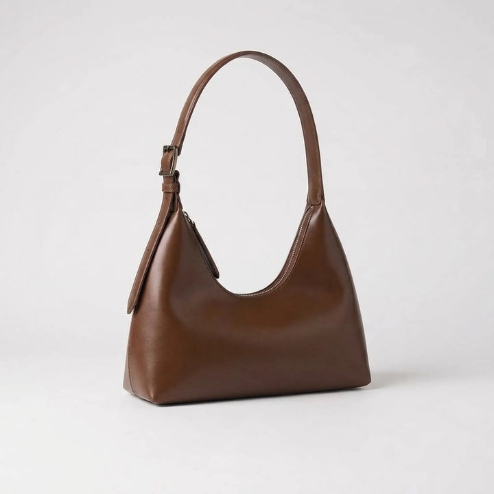 Structured Curved Shoulder Bag - Avelia