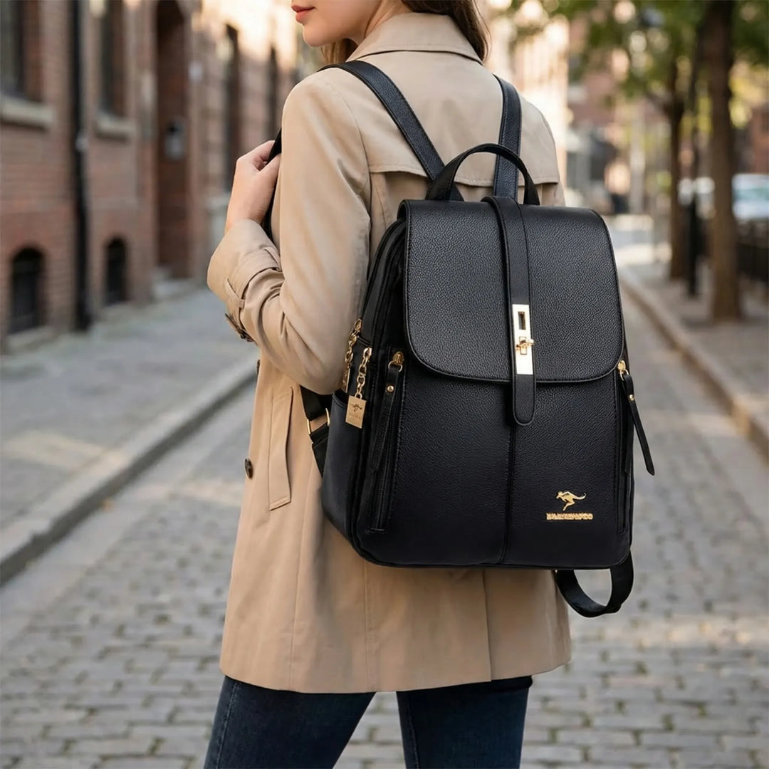 Structured Flap Top Backpack - Veloza