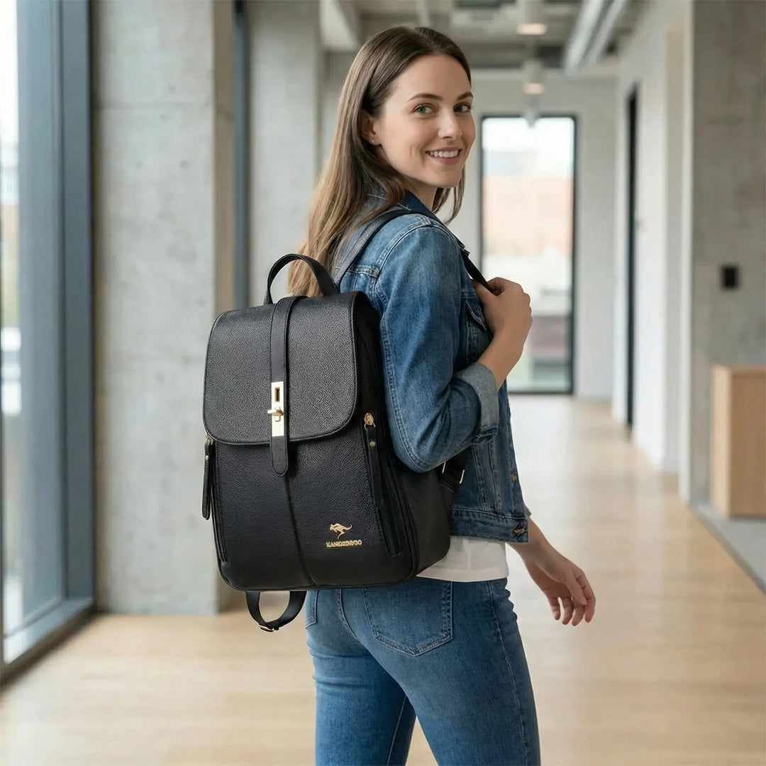 Structured Flap Top Backpack - Veloza