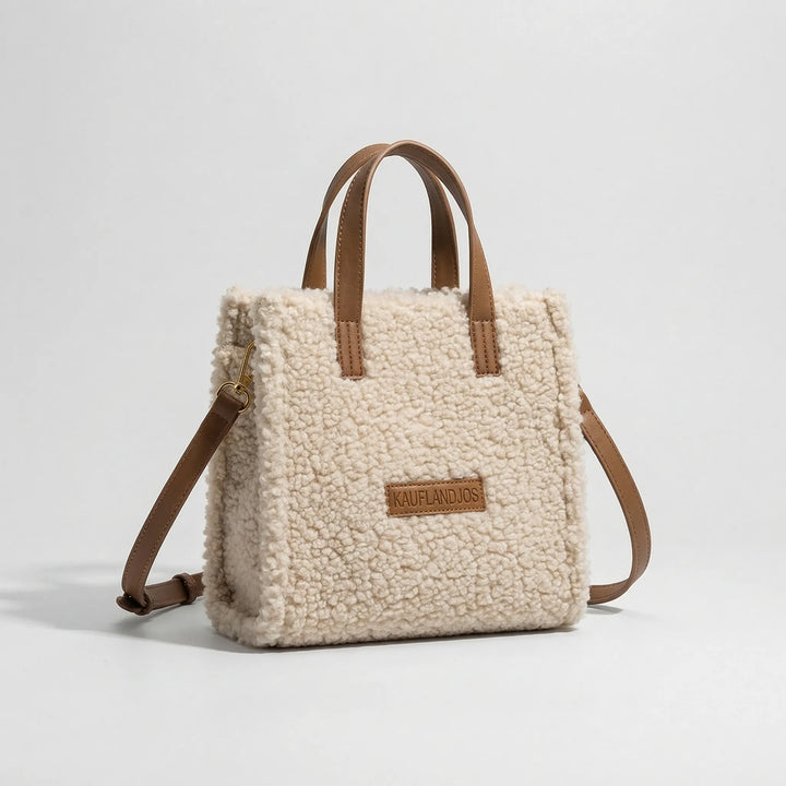 Structured Fluffy Tote Bag - Bouvella