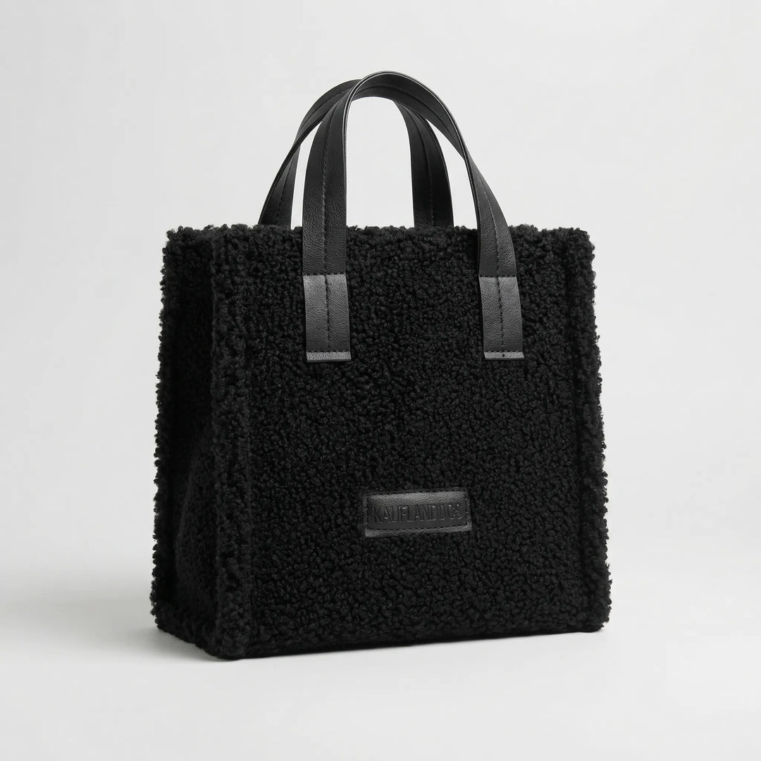 Structured Fluffy Tote Bag - Bouvella