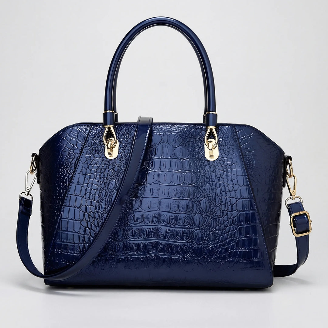 Structured Glossy Handbag - Vellara