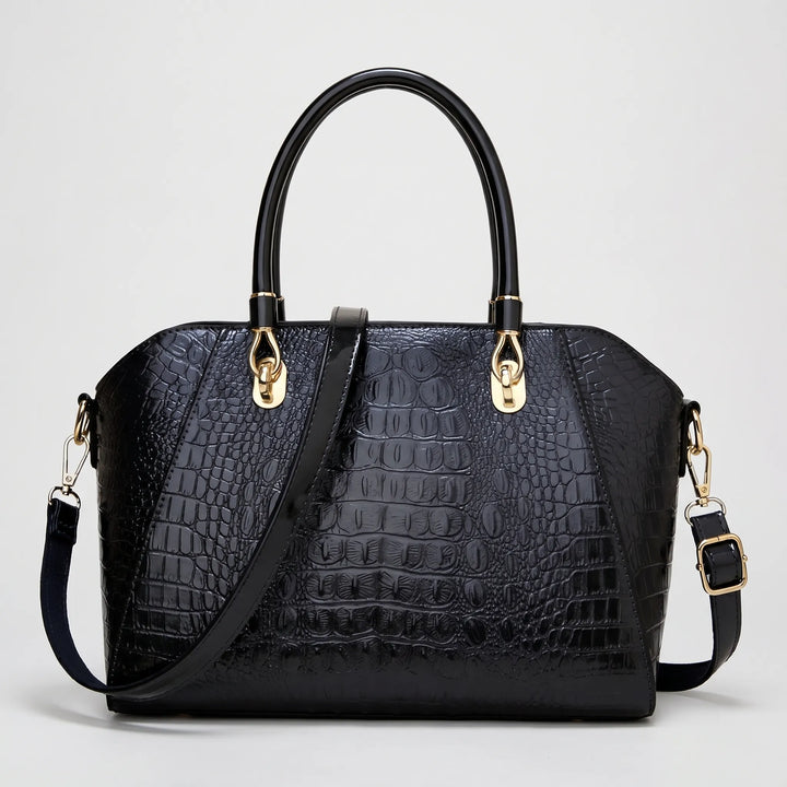 Structured Glossy Handbag - Vellara