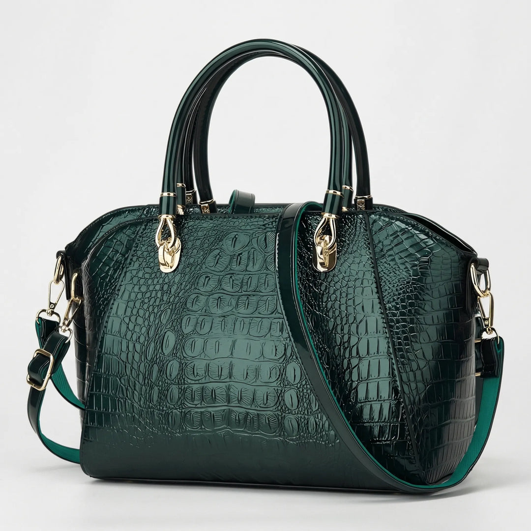 Structured Glossy Handbag - Vellara